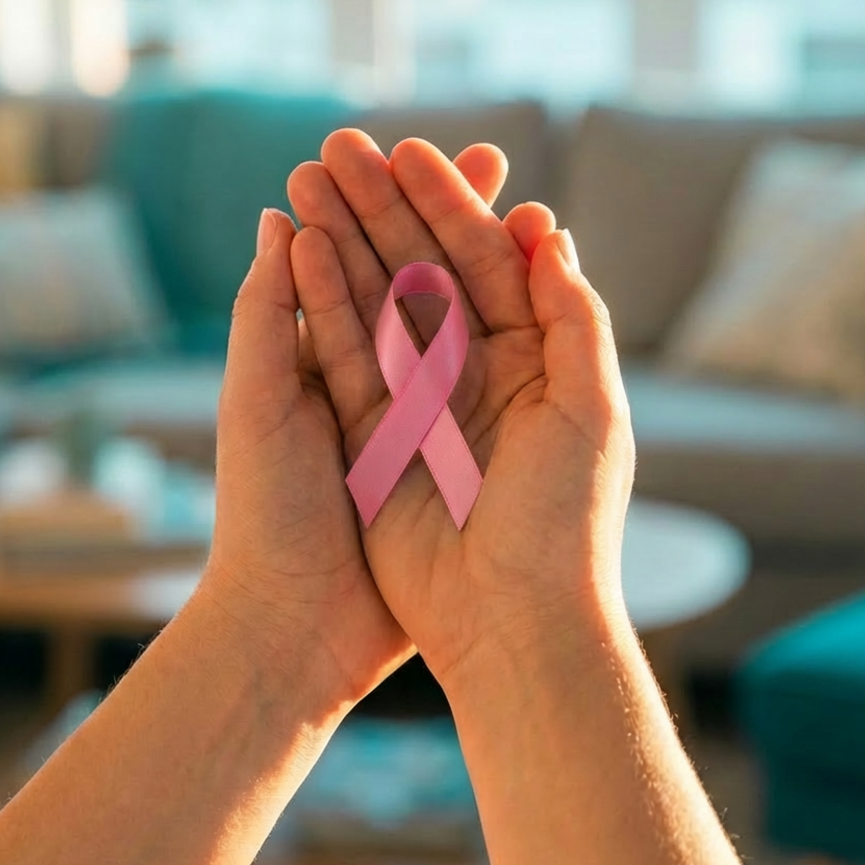 Lazo que representa la consejería personalizada que reciben los pacientes oncológicos