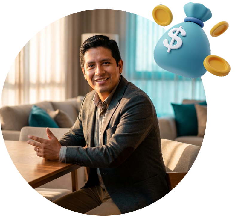 Cliente feliz por haber invertido en un seguro vida devolución plus para hacer crecer su dinero