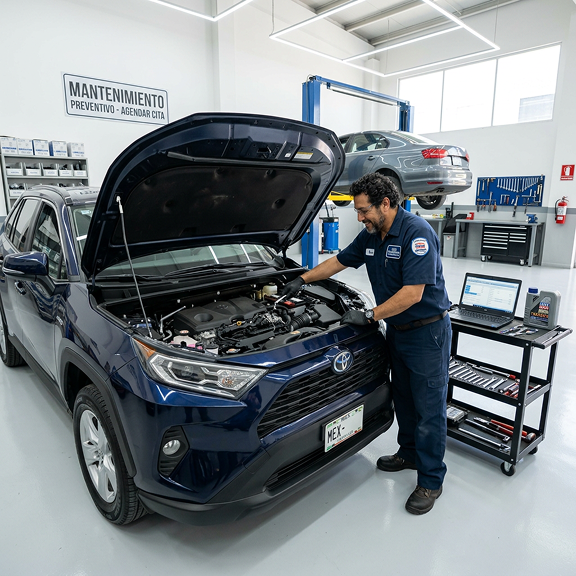 Auto en mecánica simbolizando los beneficios a los que acceden los beneficiarios del seguro vehicular