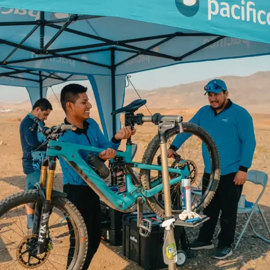 Servicio de mantenimiento y reparación de bicicletas de Pacífico Seguros para asegurados