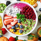 Bowl de frutas coloridas